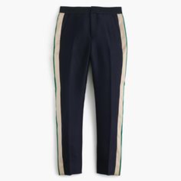 J. Crew Pants - J. Crew. Collection. Navy Sateen Cotton Trouser